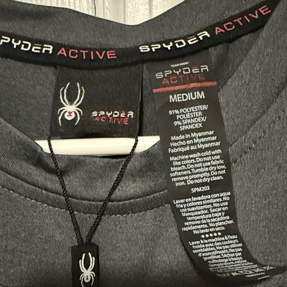 Spyder Men's Dark Gray Short Sleeve Tee - Picture 4 of 5